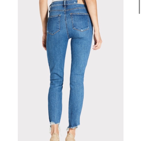PAIGE JEANS HOXTON ANKLE SKINNY IN JAZLYN DESTRUCTED - Picture 3 of 4